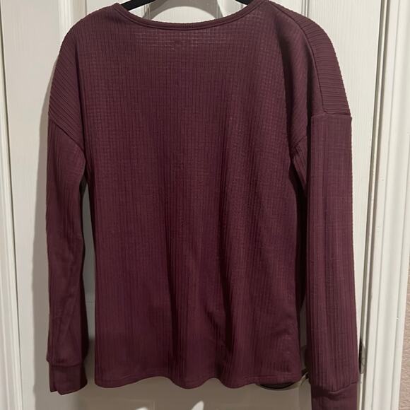 So Tie Front Sweater Sz S pretty dark purple - Picture 6 of 9